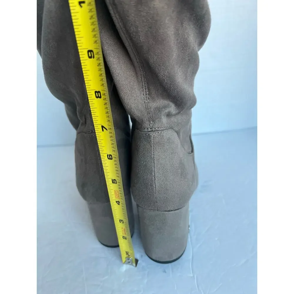 NWOT Circus by Sam Edelman Clairmont Taupe Vegan Suede Tall Block Heel Boots‎ 8